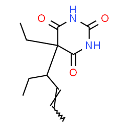 5-Ethyl-5-(1-ethyl-2-butenyl)-2,4,6(1H,3H,5H)-pyrimidinetrione Structure