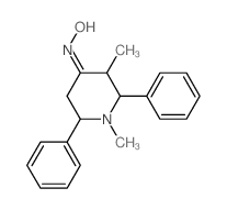 (NE)-N-(1,3-dimethyl-2,6-diphenyl-4-piperidylidene)hydroxylamine structure