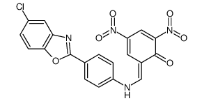 6-[[4-(5-chloro-1,3-benzoxazol-2-yl)anilino]methylidene]-2,4-dinitrocyclohexa-2,4-dien-1-one结构式
