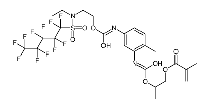 2-[[[[5-[[[2-[ethyl[(undecafluoropentyl)sulphonyl]amino]ethoxy]carbonyl]amino]-2-methylphenyl]amino]carbonyl]oxy]propyl methacrylate结构式