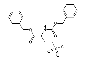(RS)-2-(benzyloxycarbonylamino)-4-(chlorosulfonyl)butanoic acid benzyl ester结构式