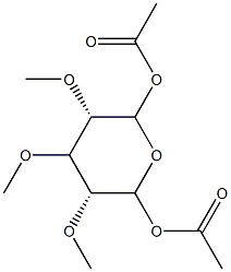 5-C-Acetyloxy-2-O,3-O,4-O-trimethyl-D-xylopyranose acetate structure