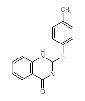 4(3H)-Quinazolinone,2-[(4-methylphenyl)thio]-结构式