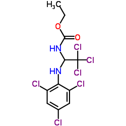 Ethyl {2,2,2-trichloro-1-[(2,4,6-trichlorophenyl)amino]ethyl}carbamate结构式