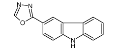 2-(9H-carbazol-3-yl)-1,3,4-oxadiazole结构式