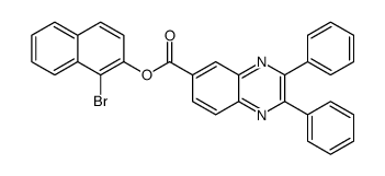 (1-bromonaphthalen-2-yl) 2,3-diphenylquinoxaline-6-carboxylate Structure