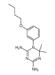 1-(3-Butoxy-phenyl)-6,6-dimethyl-1,6-dihydro-[1,3,5]triazine-2,4-diamine结构式