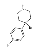 4-Brom-4-(4-fluor-phenyl)-piperidin结构式