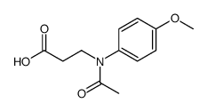 N-acetyl-N-(4-methoxy-phenyl)-β-alanine结构式
