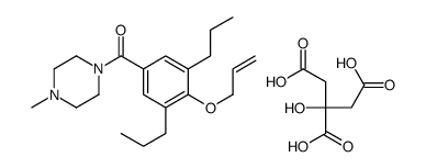 2-hydroxypropane-1,2,3-tricarboxylic acid,(4-methylpiperazin-1-yl)-(4-prop-2-enoxy-3,5-dipropylphenyl)methanone结构式