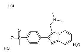 N,N-dimethyl-1-[2-(4-methylsulfonylphenyl)imidazo[1,2-a]pyridin-3-yl]methanamine,hydrate,dihydrochloride Structure