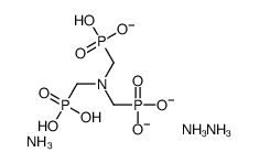 triammonium trihydrogen [nitrilotris(methylene)]trisphosphonate structure