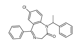 7-chloro-5-phenyl-1-(1-phenylethyl)-3H-1,4-benzodiazepin-2-one结构式