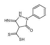3-amino-5-oxo-1-phenyl-4H-pyrazole-4-carbodithioic acid结构式
