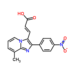 3-[8-METHYL-2-(4-NITRO-PHENYL)-IMIDAZO[1,2-A]-PYRIDIN-3-YL]-ACRYLIC ACID结构式