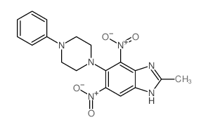 2-methyl-4,6-dinitro-5-(4-phenylpiperazin-1-yl)-1H-benzoimidazole picture