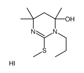 4,6,6-trimethyl-2-methylsulfanyl-3-propyl-5H-pyrimidin-4-ol,hydroiodide Structure