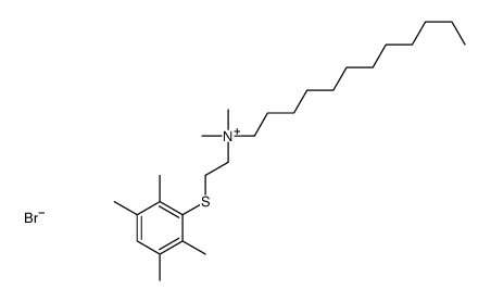 1-Dodecanaminium, N,N-dimethyl-N-(2-((2,3,5,6-tetramethylphenyl)thio)e thyl)-, bromide结构式