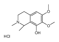 (1S)-6,7-dimethoxy-1,2-dimethyl-3,4-dihydro-1H-isoquinolin-8-ol,hydrochloride结构式