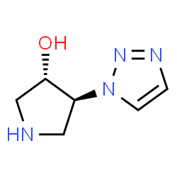 3-Pyrrolidinol, 4-(1H-1,2,3-triazol-1-yl)-, trans- (9CI) structure