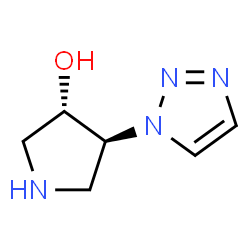 3-Pyrrolidinol, 4-(1H-1,2,3-triazol-1-yl)-, trans- (9CI) Structure