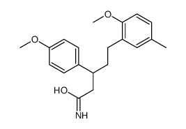 5-(2-methoxy-5-methylphenyl)-3-(4-methoxyphenyl)pentanamide Structure