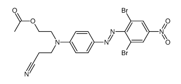 Acetic acid 2-{(2-cyano-ethyl)-[4-(2,6-dibromo-4-nitro-phenylazo)-phenyl]-amino}-ethyl ester Structure