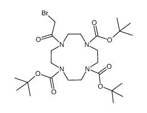 tri(tert-butyl) 10-(bromoacetyl)-1,4,7,10-tetraazacyclododecane-1,4,7-tricarboxylate结构式