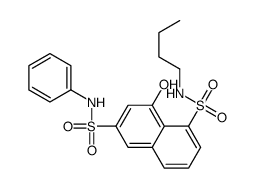 1-N-butyl-8-hydroxy-6-N-phenylnaphthalene-1,6-disulfonamide结构式