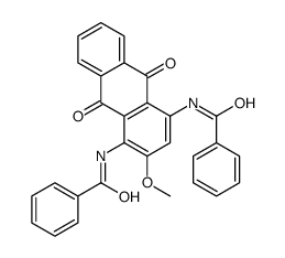 N-(4-benzamido-3-methoxy-9,10-dioxoanthracen-1-yl)benzamide结构式