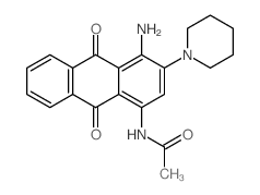 N-[4-amino-9,10-dioxo-3-(1-piperidyl)anthracen-1-yl]acetamide结构式