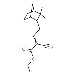 Ethyl 2-cyano-4-(3,3-dimethylbicyclo[2.2.1]hept-2-yl)-2-butenoate Structure