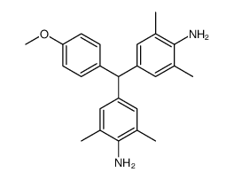 4-[(4-amino-3,5-dimethylphenyl)-(4-methoxyphenyl)methyl]-2,6-dimethylaniline结构式