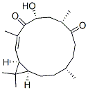 (1S,2E,5R,7S,11R,14R)-5-Hydroxy-3,7,11,15,15-pentamethylbicyclo[12.1.0]pentadec-2-ene-4,8-dione结构式
