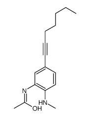 N-[5-hept-1-ynyl-2-(methylamino)phenyl]acetamide结构式