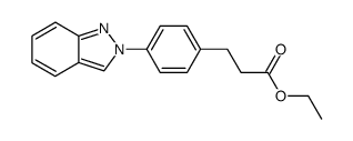 ethyl 3-(4-(2H-indazol-2-yl)phenyl)propanoate结构式