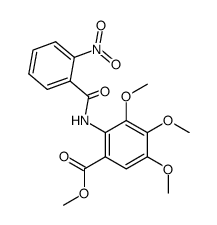 N-(o-Nitrobenzoyl-3,4,5-trimethoxy)anthranilic acid methyl ester结构式
