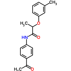 N-(4-Acetylphenyl)-2-(3-methylphenoxy)propanamide结构式
