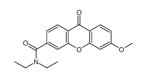 N,N-diethyl-6-methoxy-9-oxoxanthene-3-carboxamide结构式