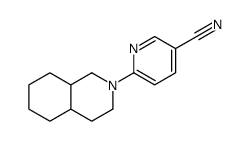 6-(3,4,4a,5,6,7,8,8a-octahydro-1H-isoquinolin-2-yl)pyridine-3-carbonitrile结构式