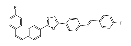 2,5-bis[4-[2-(4-fluorophenyl)ethenyl]phenyl]-1,3,4-oxadiazole结构式