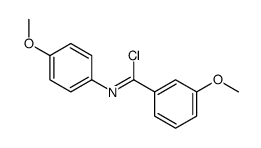 3-methoxy-N-(4-methoxyphenyl)benzenecarboximidoyl chloride结构式