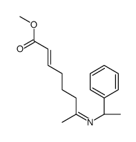 methyl 7-[(1R)-1-phenylethyl]iminooct-2-enoate Structure