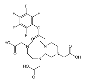 1,4,7,10-Tetraazacyclododecane-1,4,7,10-tetraacetic acid, 10-(2,3,4,5,6-pentafluorophenyl) ester结构式
