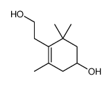 4-(2-hydroxyethyl)-3,5,5-trimethylcyclohex-3-en-1-ol结构式