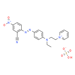 1-[2-[[4-[(2-cyano-4-nitrophenyl)azo]phenyl]ethylamino]ethyl]pyridinium hydrogen sulphate structure