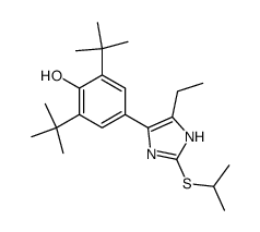 4-(3,5-di-tert-butyl-4-hydroxyphenyl)-5-ethyl-2-isopropylthioimidazole结构式