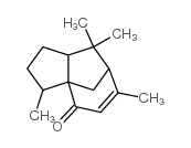 1,2,3,7,8,8a-hexahydro-3,6,8,8-tetramethyl-4IH-3a,7-methanoazulen-4-one结构式