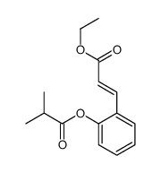 ethyl 3-[2-(2-methyl-1-oxopropoxy)phenyl]acrylate结构式