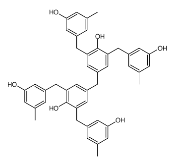 4-[[4-hydroxy-3,5-bis[(3-hydroxy-5-methylphenyl)methyl]phenyl]methyl]-2,6-bis[(3-hydroxy-5-methylphenyl)methyl]phenol Structure